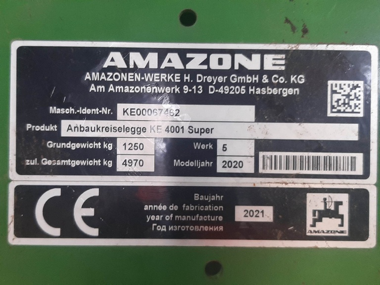 Amazone Pinnatætari KE4000 Super árg. 2021